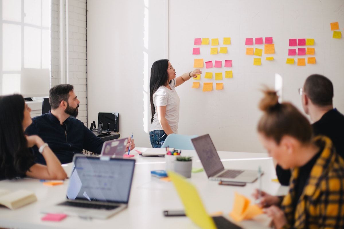 Designer sketching user experience flow